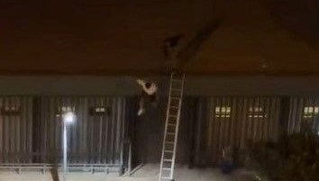 ozel guvenlik konseri kacak izleyen genci catidan atti YimFuM4t