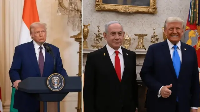trumptan gazze plani aciklamasi umarim netanyahu ile anlasiriz f8YlJyYZ