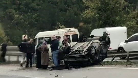 d 100de surucusunun kontrolunden cikan otomobil takla atti 1 yarali OPikSXsF