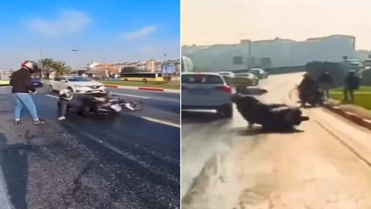 istanbulda yola yag dokuldu motosikletliler pes pese dustu B9474YXj.jpg